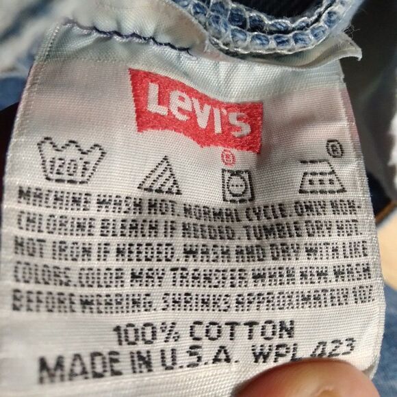 Vintage Levi's 501 Button Fly Blue Denim Jeans 40x36 - Picture 8 of 9